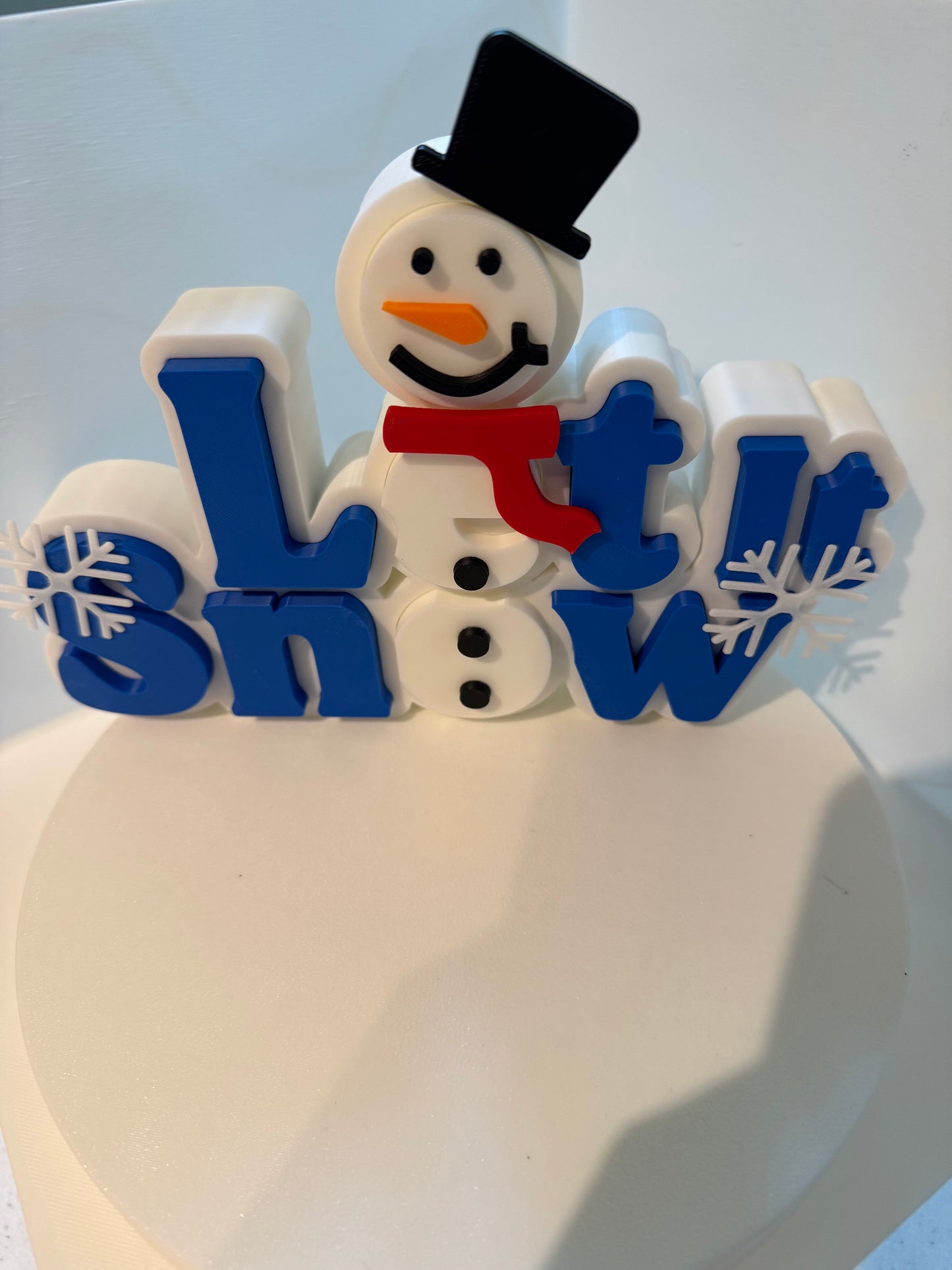 Let it Snow snowman sign