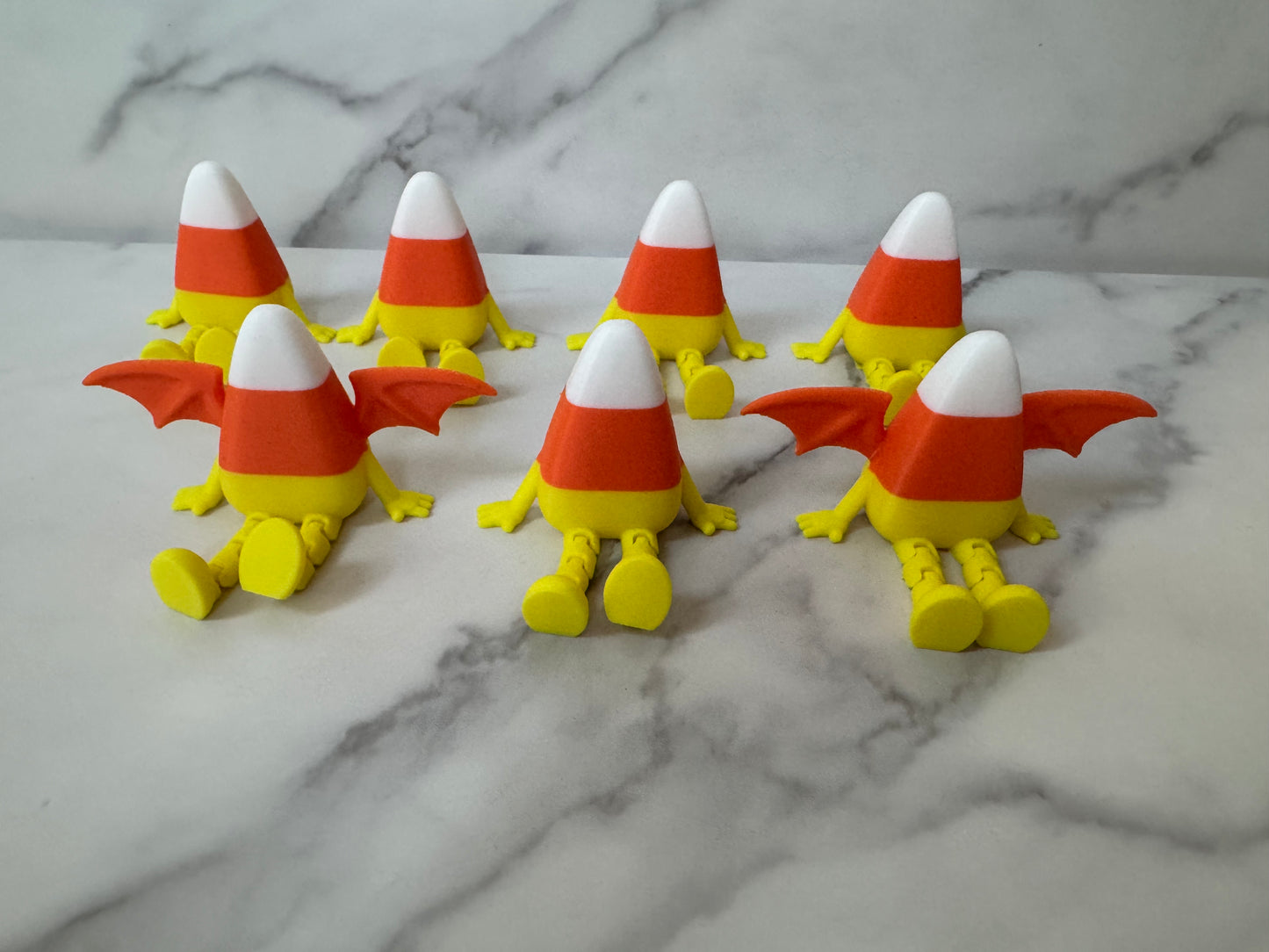 Articulated/flexible candy corn