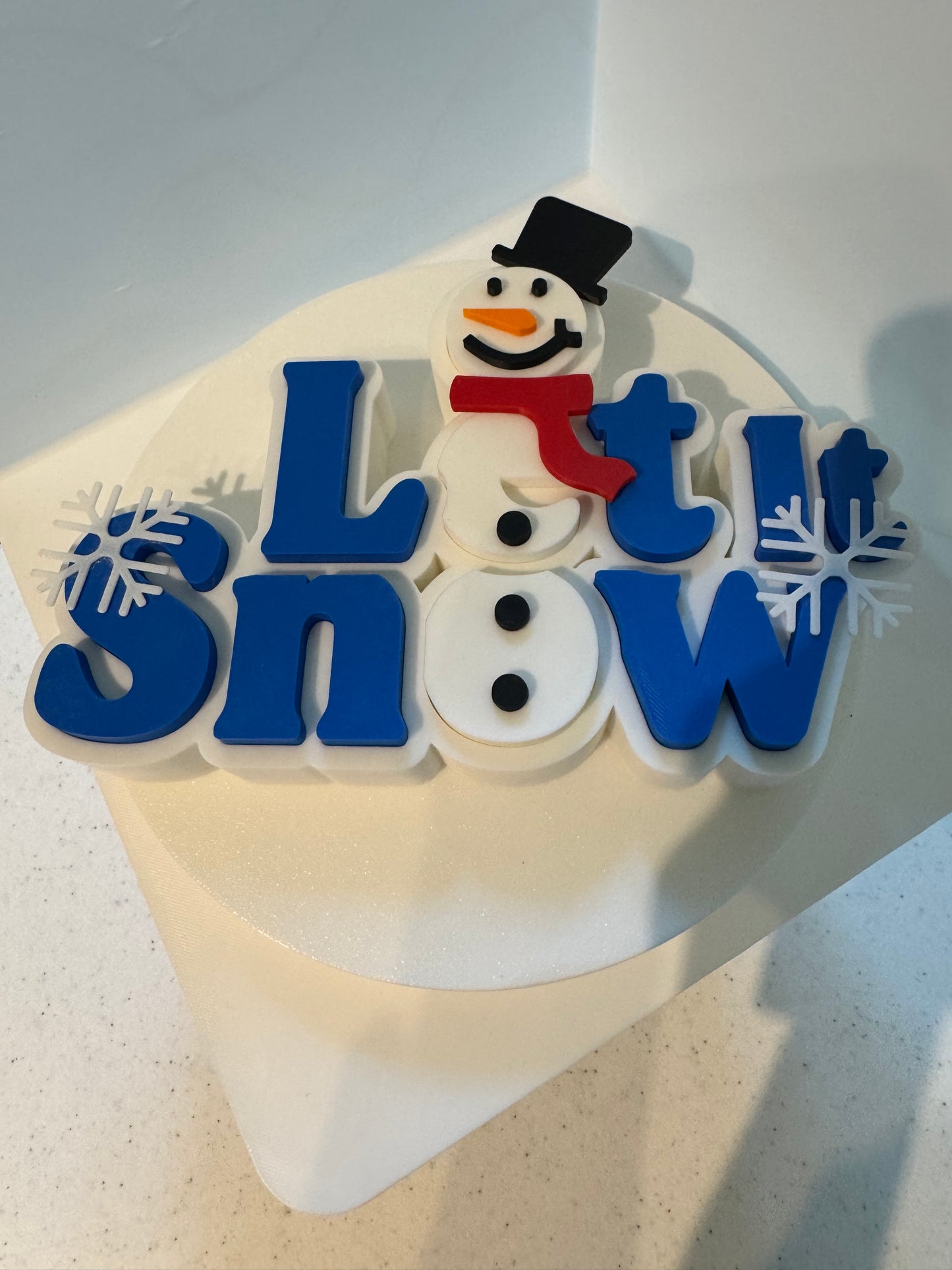Let it Snow snowman sign