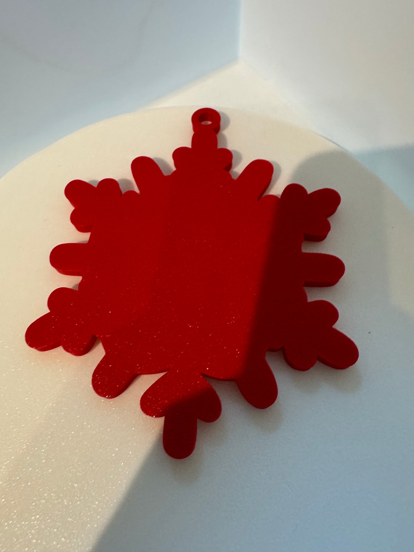 Snowflake Dog Paw Print Ornament