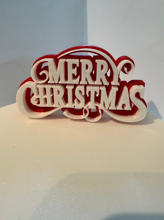 Merry Christmas typography sign