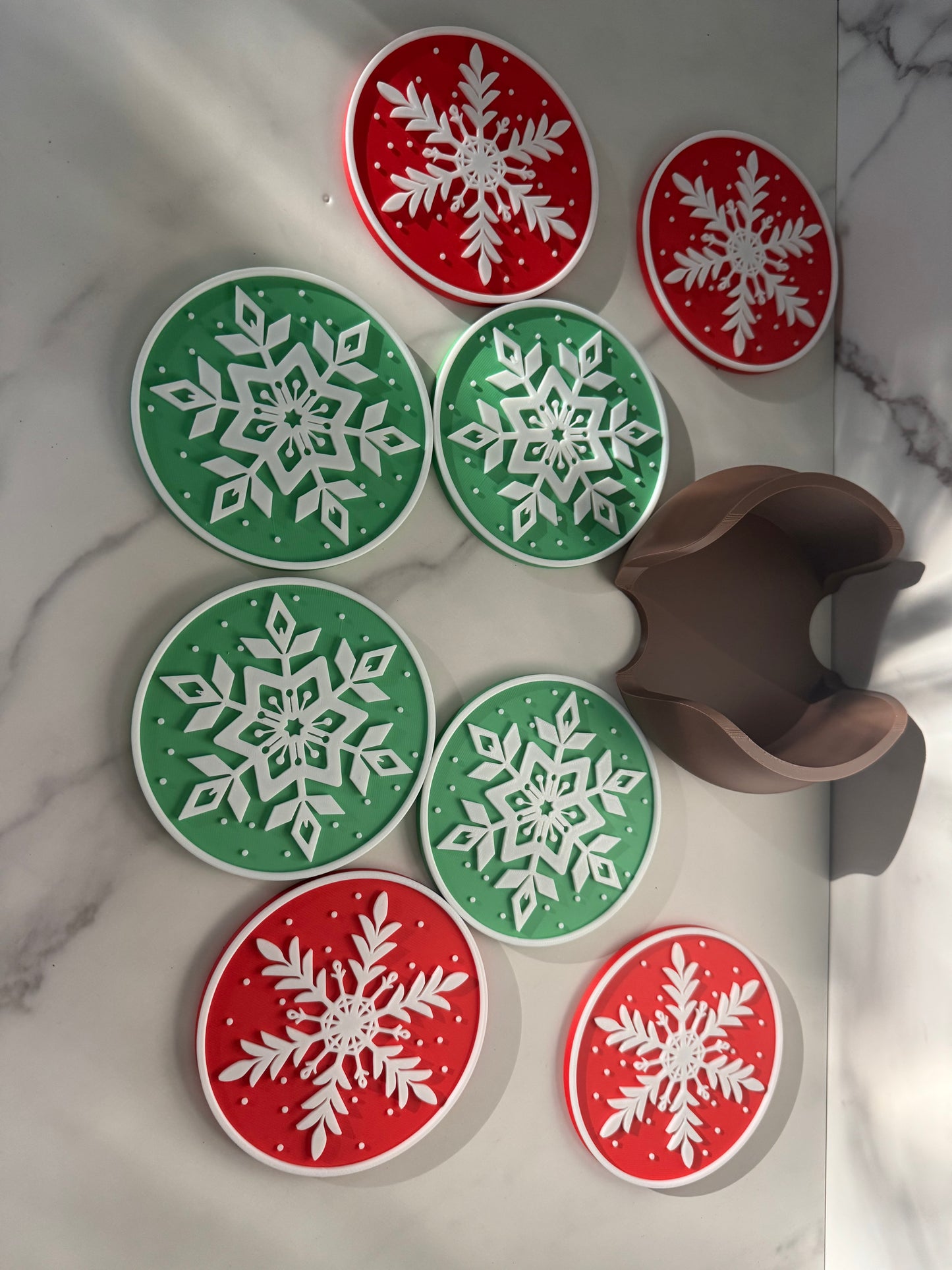 Christmas Snowflake Coaster Set 8-Pack