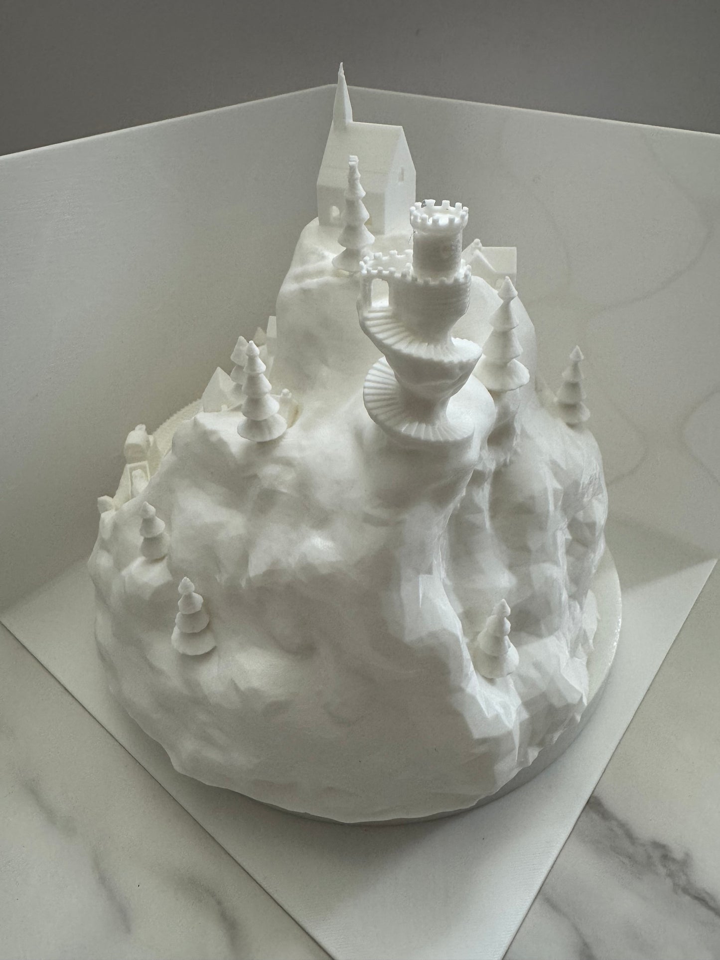 Christmas/Winter Village lit with lights remote for lights included