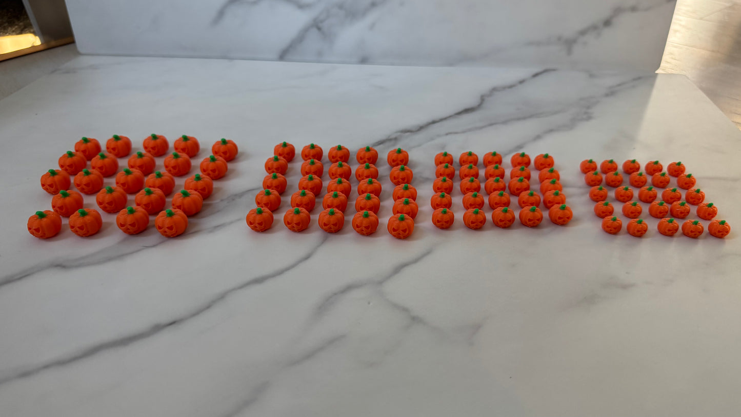 100 tiny pumpkins